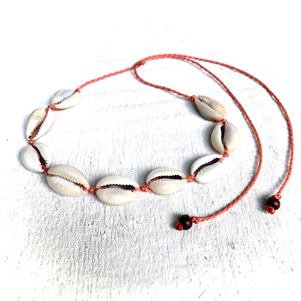 Cowrie Shell Necklace - Adjustable Length!