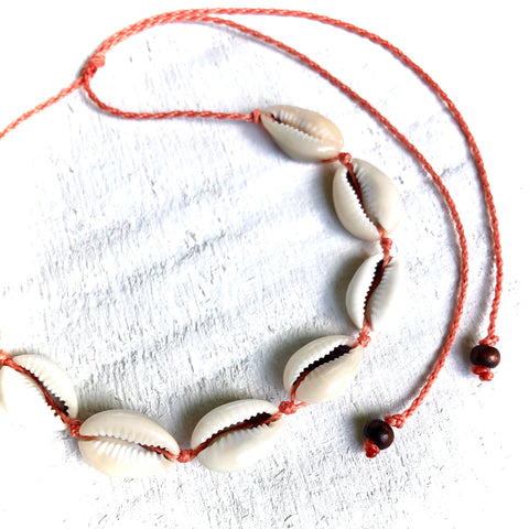 Cowrie Shell Necklace - Adjustable Length!