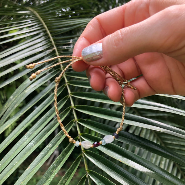Gemstone Surprise Bracelet - Choose the string color! 100% Unique Design